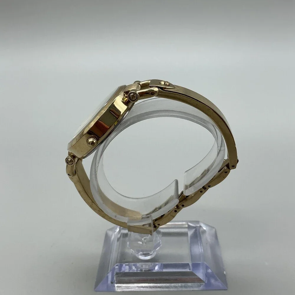 Fossil Georgia ES3084 Womens Watch 32mm Gold Tone Bangle New Battery 6.5